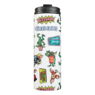 Gremlins™ Sticker Fun Pattern Thermal Tumbler