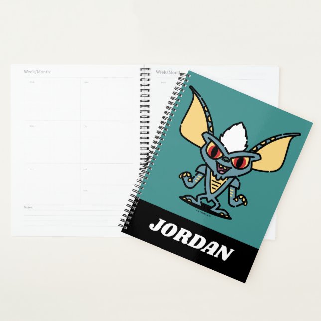 Gremlins | Stripe Cute Comic | Add Your Name Planner (Display)