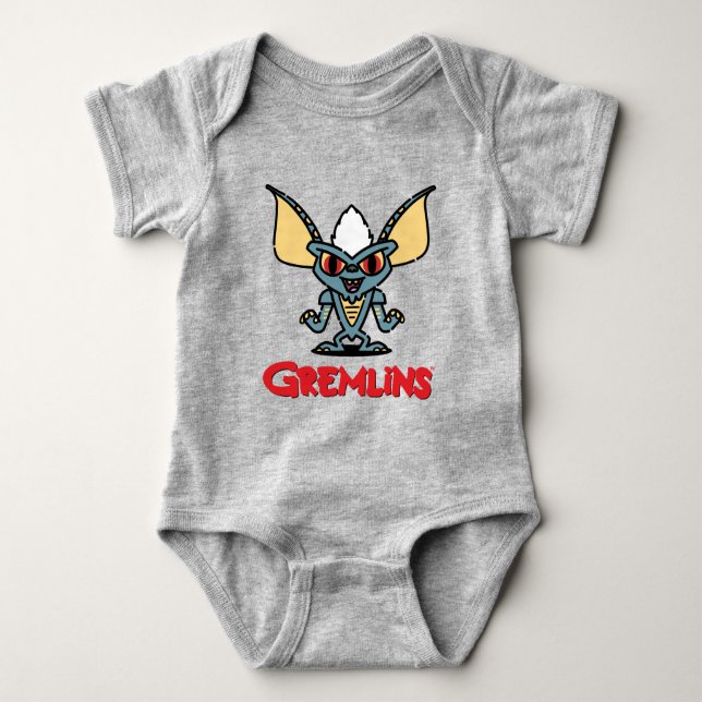 Gremlins | Stripe Cute Comic Character Baby Bodysuit (Front)