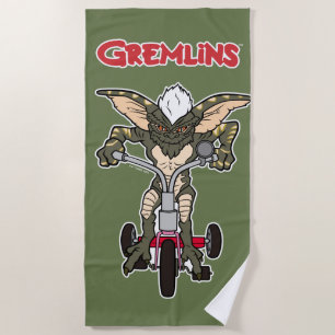 Gremlins   Stripe Riding Tricycle Beach Towel