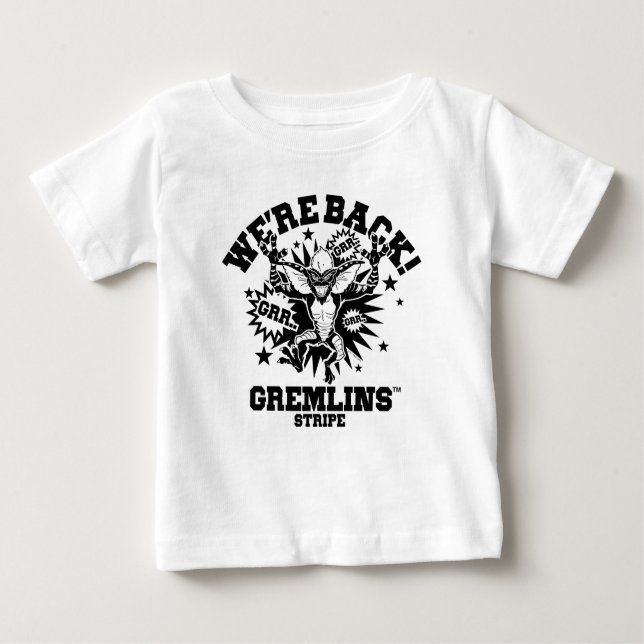 Gremlins | Stripe We're Back Baby T-Shirt (Front)