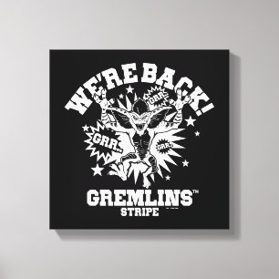 Gremlins   Stripe We're Back Canvas Print