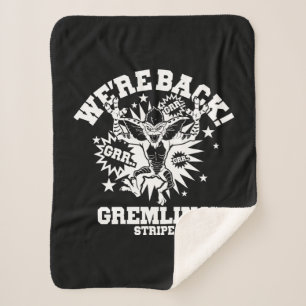 Gremlins Stripe We're Back Sherpa Blanket