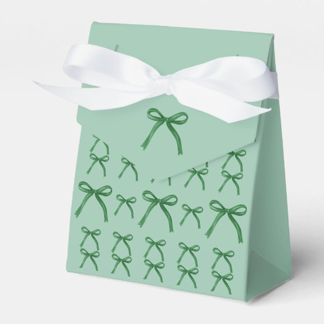 gren bow pattern favour box (Front Side)