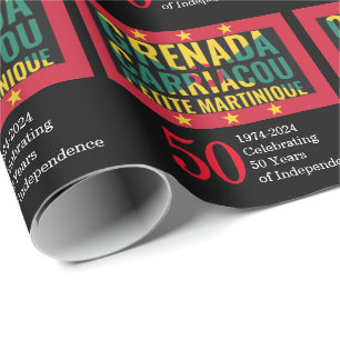 GRENADA 50th Anniversary Independence Custom 2024  Wrapping Paper