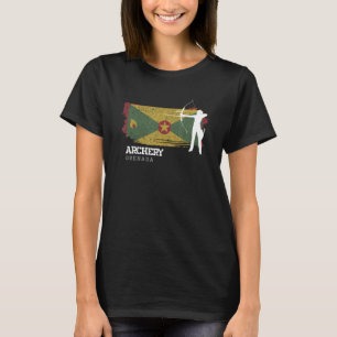 Grenada Archery Girl Grenadian Flag Bow Arrow Wome T-Shirt