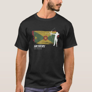 Grenada Archery Girl Grenadian Flag Bow Arrow Wome T-Shirt