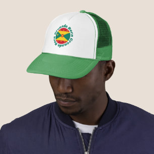 Grenada Born Grenadian Flag Yellow Typography Trucker Hat
