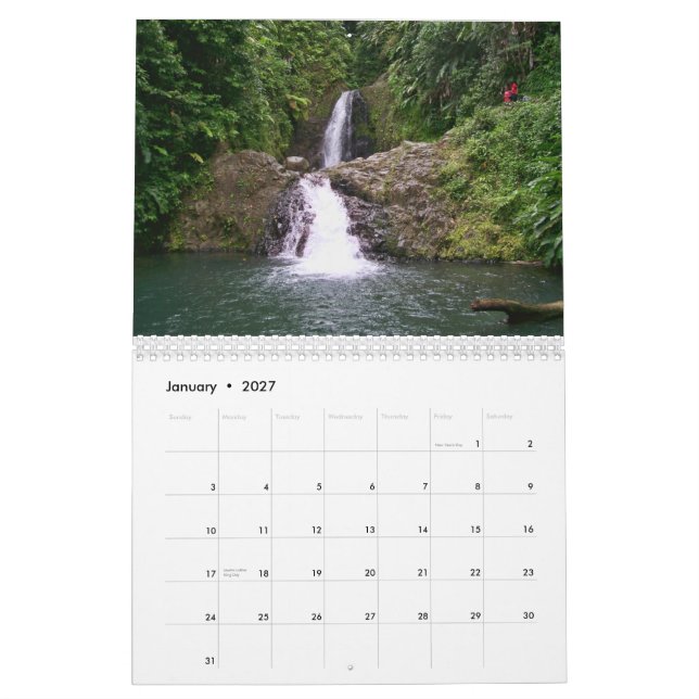 Grenada Calendar (Jan 2027)