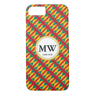 GRENADA CARRIACOU Abundant Life Monogram Christian Case-Mate iPhone Case
