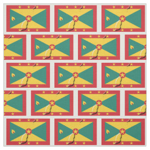 GRENADA CARRIACOU FLAG Map Outline Fabric