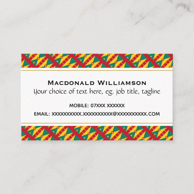 GRENADA Christian Scripture John 3:16 Business Card (Front)