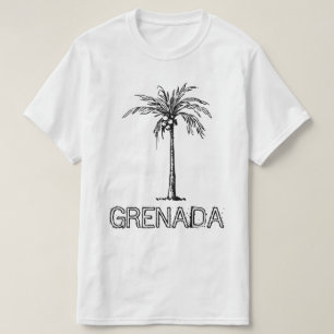 Grenada coconut tree black & white design T-Shirt