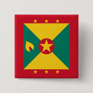 Grenada Flag 15 Cm Square Badge