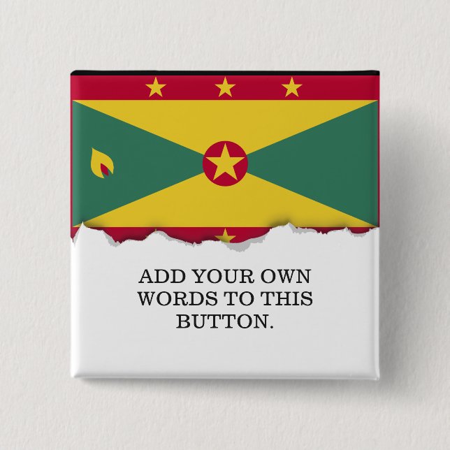 Grenada Flag 15 Cm Square Badge (Front)
