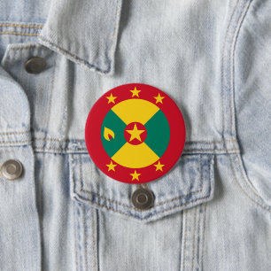 Grenada flag 7.5 cm round badge