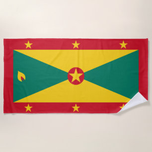 Grenada flag beach towel