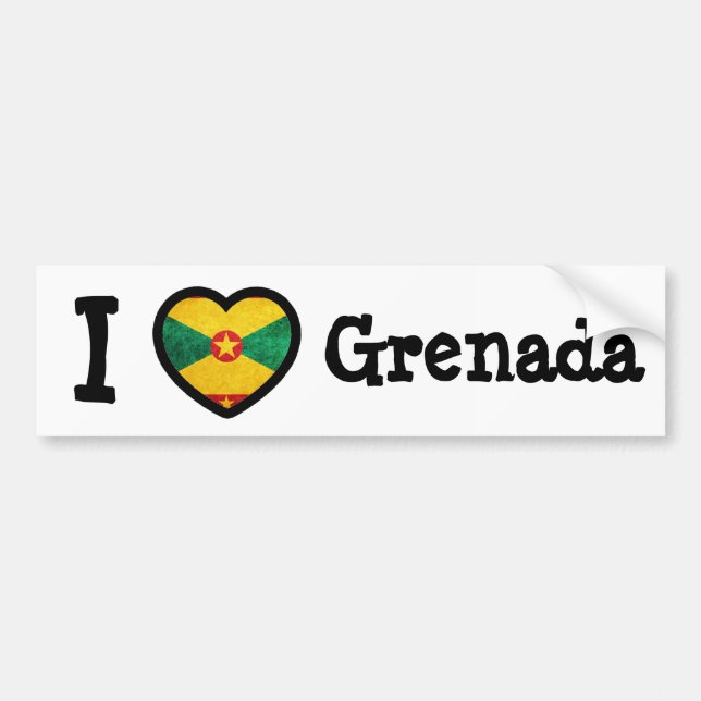 Grenada Flag Bumper Sticker (Front)