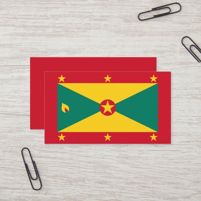 Grenada flag business card (Front/Back In Situ)