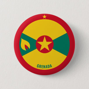 Grenada Flag Charming Patriotic Button