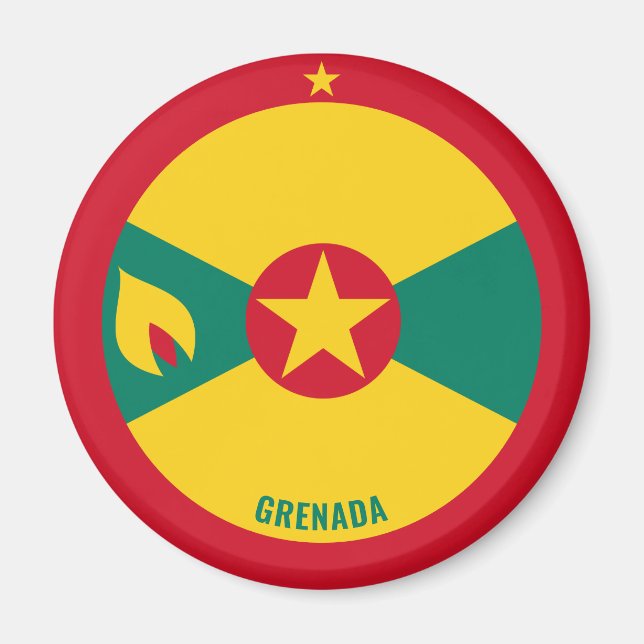 Grenada Flag Charming Patriotic Magnet (Front)