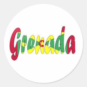 Grenada Flag Classic Round Sticker