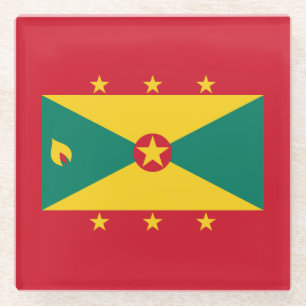 Grenada Flag Glass Coaster