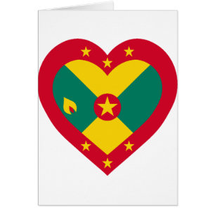 Grenada Flag Heart