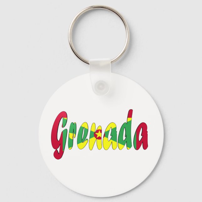 Grenada Flag Key Ring (Front)