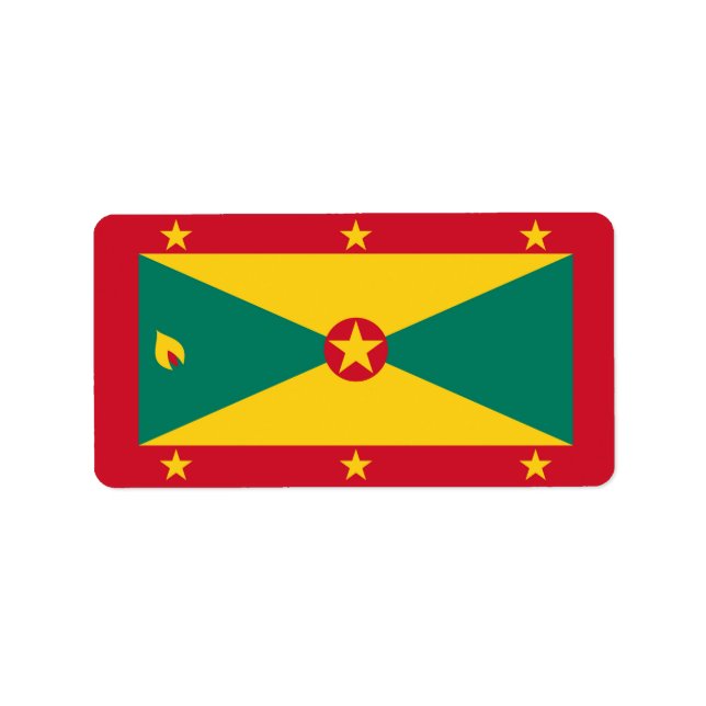 Grenada flag label (Front)