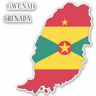 Grenada Flag Map