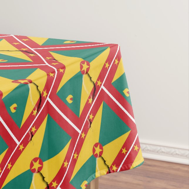 GRENADA FLAG MAP Stylish Patriotic Tablecloth (In Situ)