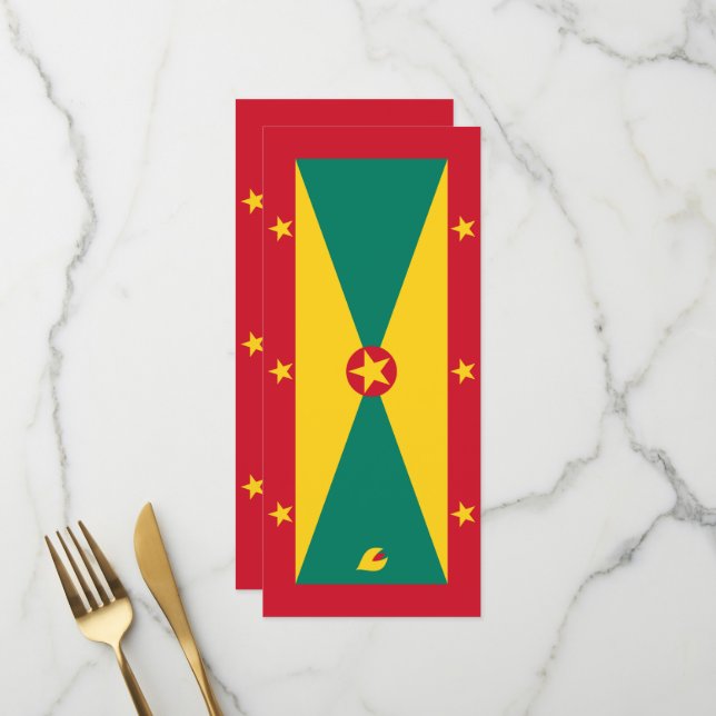 Grenada flag menu (Front/Back In Situ)