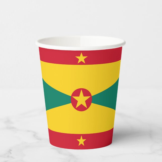 Grenada flag paper cups (Left)