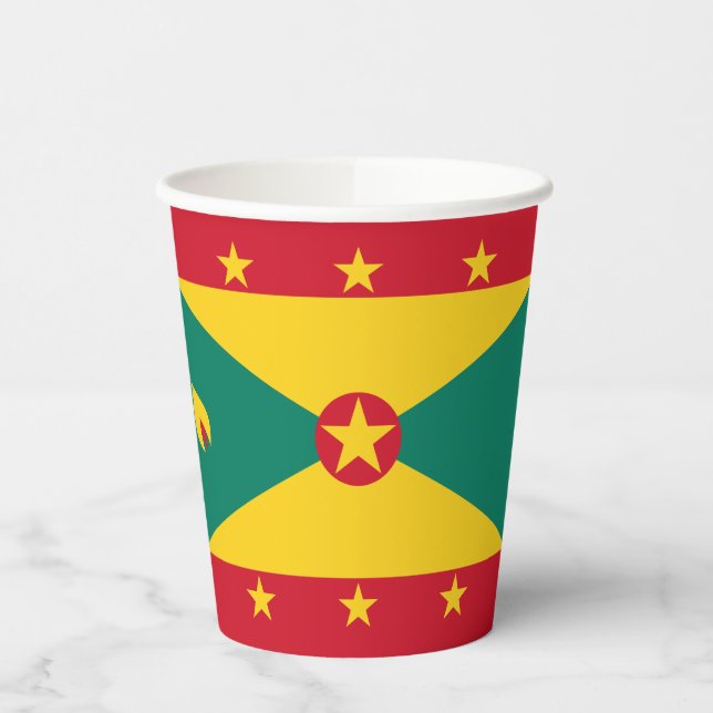 Grenada Flag Paper Cups (Left)