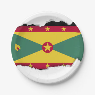 Grenada Flag Paper Plate