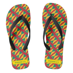 GRENADA FLAG Patriotic Custom Scripture Carnival Jandals