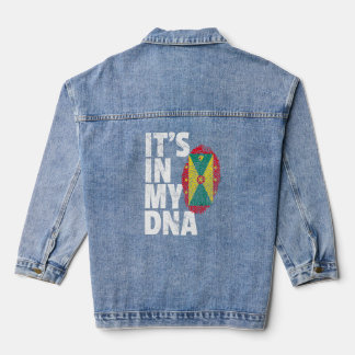 Grenada Flag Pride Country Home Nation Family Denim Jacket
