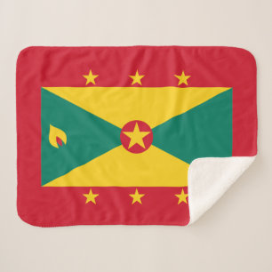 Grenada Flag Sherpa Blanket