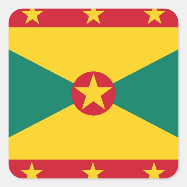 Grenada Flag Square Sticker (Front)
