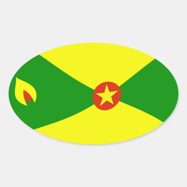 Grenada Flag Sticker (Front)