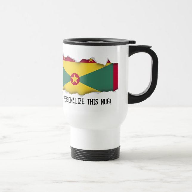 Grenada Flag Travel Mug (Right)