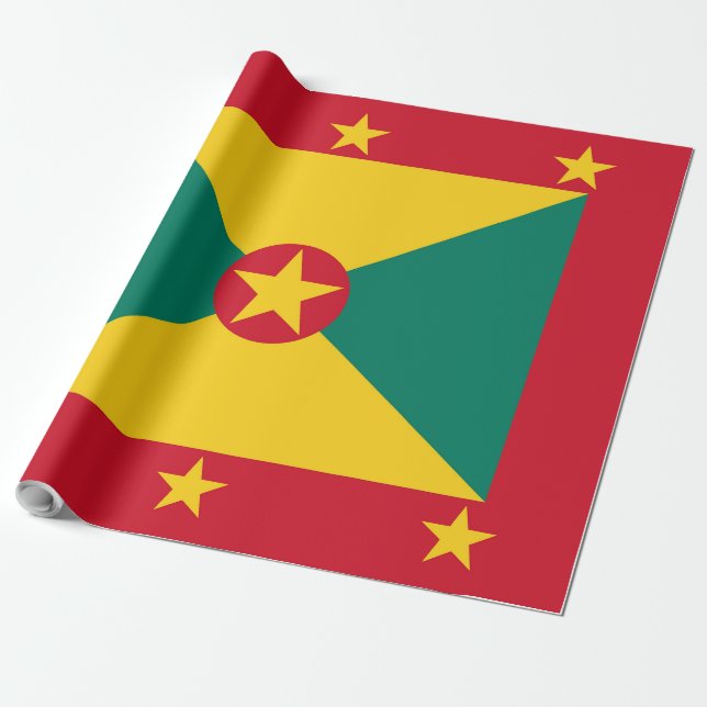 Grenada flag wrapping paper (Unrolled)