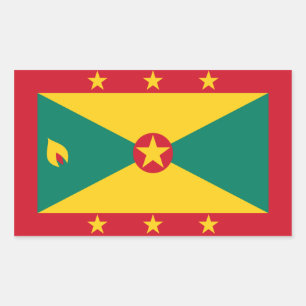 Grenada/Grenadan/Grenadian Flag Rectangular Sticker