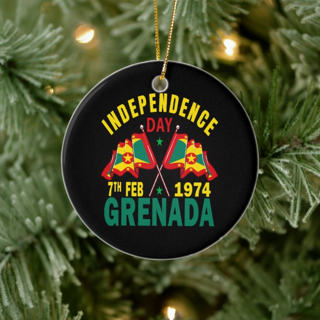 Grenada Independence Day Ceramic Tree Decoration (Tree)