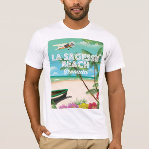 Grenada La Sagesse Travel Poster T-Shirt