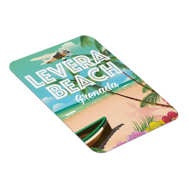 Grenada levera beach Travel Poster Magnet (Right Side)