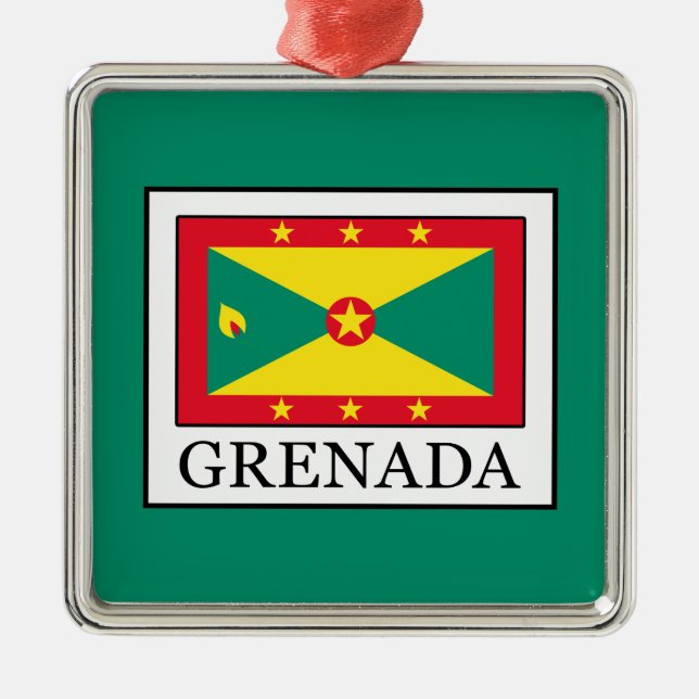 Grenada Metal Tree Decoration (Front)