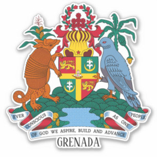 Grenada National Coat Of Arms Patriotic