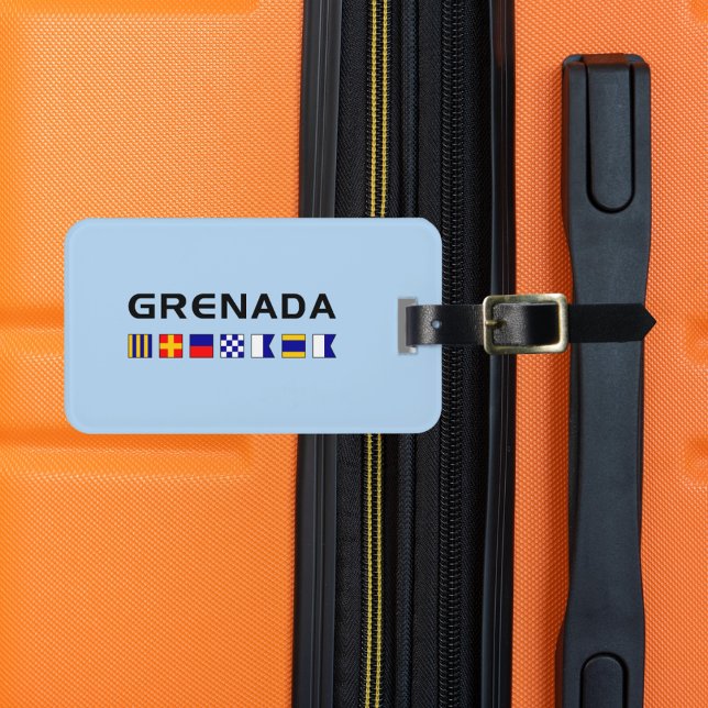 Grenada Nautical Maritime Sailing Flags Luggage Tag (Creator Uploaded)
